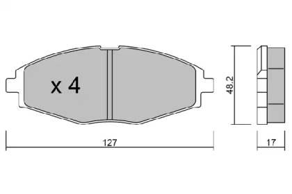 Комплект тормозных колодок (AISIN: BPDO-1001)